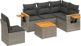 vidaXL Patio Sofa Set 6-θέσια Grey