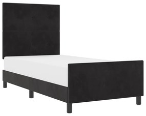 vidaXL Κρεβάτι Μαύρο 100x200 εκ Βελούδο