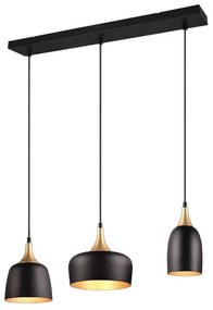 Φωτιστικό Οροφής - Ράγα Chiraz 310500332 63x20x150cm 3xE14 25W Black-Gold Trio Lighting