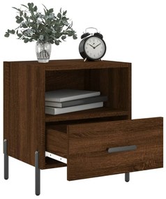 vidaXL Κομοδίνα 2 τεμ. Καφέ Δρυς 40 x 35 x 47,5 εκ. από Επεξεργ. Ξύλο