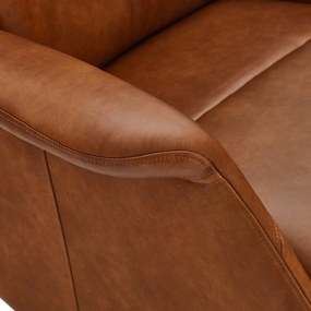 Delta Recliner Tan Leather/Black