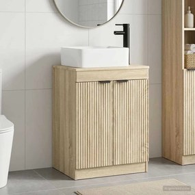 vidaXL Σετ Επίπλων Μπάνιου Sonoma Δρυς Επεξεργασμένο Ξύλο