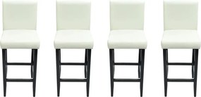 vidaXL Σκαμπό Μπαρ 4 τεμ. Λευκά από Συνθετικό Δέρμα