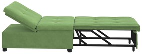 vidaXL Καναπές-Κρεβάτι Ανοιχτό πράσινο 67 x 194 x 38 εκ Βελούδο