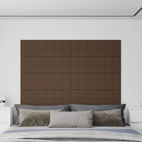 vidaXL Πάνελ Τοίχου 12 τεμ. Καφέ 90 x 30 εκ. 3,24 μ Υφασμα