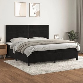 ΚΡΕΒΑΤΙ BOXSPRING ΜΕ ΣΤΡΩΜΑ ΜΑΥΡΟ 200X200 ΕΚ. ΒΕΛΟΥΔΙΝΟ 3143105