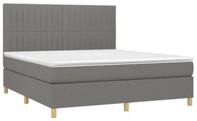 ΚΡΕΒΑΤΙ BOXSPRING ΜΕ ΣΤΡΩΜΑ ΣΚΟΥΡΟ ΓΚΡΙ 160X200 ΕΚ ΥΦΑΣΜΑΤΙΝΟ 3142506