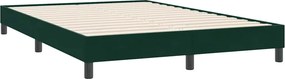 vidaXL Box Spring Κρεβάτι χωρίς στρώμα Σκούρο πράσινο 140x220cm