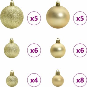 vidaXL Τεχνητό Χριστουγεννιάτικο Δέντρο με 150 LED Λευκό 120 cm