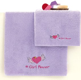 Πετσέτες Παιδικές Girlpo (Σετ 2τμχ) Purple Palamaiki Σετ Πετσέτες 100% Βαμβάκι
