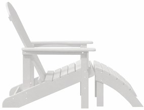 vidaXL Καρέκλα Adirondack με Ποδάρια Λευκή HDPE