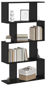vidaXL Βιβλιοθήκη Μαύρη δρυς 70 x 24 x 129 εκ. Επεξεργασμένο ξύλο