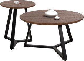 ΣΕΤ 2ΤΜΧ ΤΡΑΠΕΖΙΑ ΣΑΛΟΝΙΟΥ ROCKET HM21090.02 MDF ΣΕ ΚΑΡΥΔΙ ΧΡΩΜΑ Φ80εκ &amp; Φ45εκ