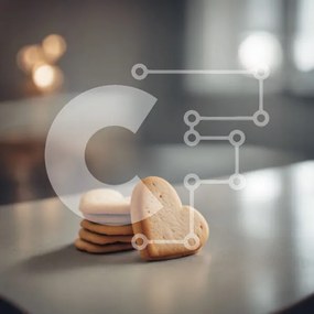 Σετ των 2 Intra Συλλεκτικό Ξύλινο Παζλ Plywood 4mm - Στοίβα από μπισκότα σε σχήμα καρδιάς στο τραπέζι Σε Ξύλινο Κουτί - Διαστάσεις: 10x10 cm – 25 κομμάτια