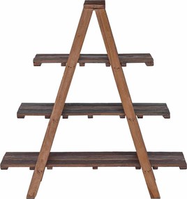 vidaXL Πτυσσόμενη ραφιέρα με ράφι Καφέ 79.5 x 35 x 112 εκ