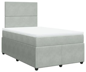 ΚΡΕΒΑΤΙ BOXSPRING ΜΕ ΣΤΡΩΜΑ ΑΝΟΙΧΤΟ ΓΚΡΙ 120X200 ΕΚ. ΒΕΛΟΥΔΙΝΟ 3294604