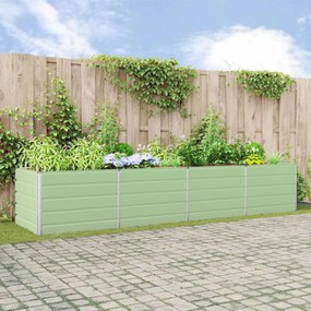 vidaXL Γλάστρα Παστέλ Πράσινο 385 x 100 x 75 εκ Επικαλυμμένος Χάλυβας