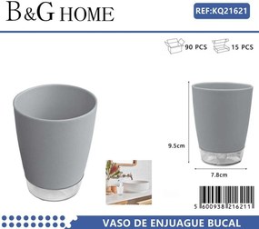 Θήκες οδοντόβουρτσας πλαστικές σε σετ 5Χ - Grey - 21621