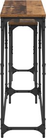 vidaXL Τραπέζι κονσόλας 2 τμχ. Παλιό Ξύλο 100 x 28 x 75 εκ.