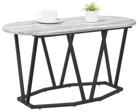 vidaXL Γκρι Τραπεζάκι Σαλονιού - 80x40x40.5 εκ, Κατασκευασμένο από Επεξεργασμένο Ξύλο και Μέταλλο