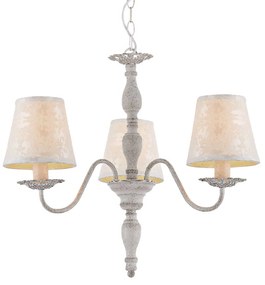 Φωτιστικό Οροφής Textile &amp; Crystal DL9503PWB White Metal, Fabric