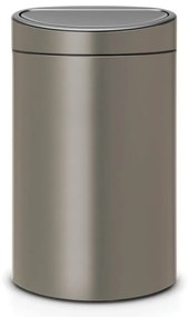 Brabantia 1003225 Κάδος Απορριμμάτων Μεταλλικός Touch Bin New Recycle 10+23L, Platinum