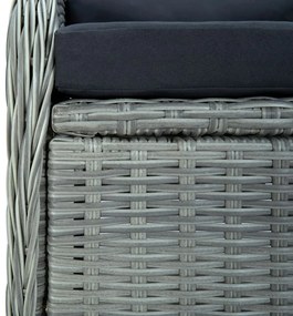 vidaXL Σετ Τραπεζαρίας Κήπου 7 Τεμαχίων Ανοιχτό Γκρι