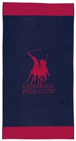 Πετσέτα Θαλάσσης 4048 Blue-Red Greenwich Polo Club Θαλάσσης 90x170cm 100% Βαμβάκι