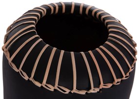 ΕΠΙΤΡΑΠΕΖΙΟ ΔΙΑΚΟΣΜΗΤΙΚΟ ΒΑΖΟ LENNOX HM4675.01S TΕΡΑΚΟΤΑ ΣΕ ΜΑΥΡΟ--Φ18x33Υεκ. (1 Τεμμάχια)