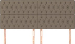 vidaXL Κεφαλάρι Κρεβατιού Μπεζ 180x7x118/128 εκ. Ύφασμα