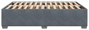 vidaXL Σκελετός Κρεβατιού Χωρίς Στρώμα Γκρι 140x200 εκ. Βελούδινο