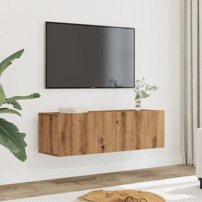 vidaXL Ντουλάπια Τοίχου Τηλεόρασης 2 Τεμ. Artisian Δρυς 100x30x30 εκ