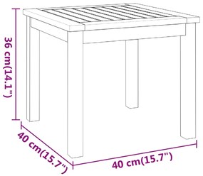 vidaXL Τραπεζάκι Σαλονιού 40 x 40 x 36 εκ. από Μασίφ Ξύλο Ακακίας