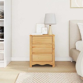 vidaXL Κομοδίνο με συρτάρι Δρυς 45 x 35 x 56 εκ. Μασίφ ξύλο πεύκου