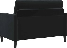 vidaXL Καναπές με Αποθήκευση Μαύρο 122 x 78 x 87 εκ Πολυεστέρας