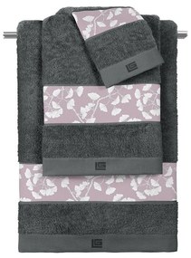 Πετσέτες Lavinia (Σετ 3τμχ) Violet-Anthracite Guy Laroche Towels Set 70x140cm 100% Βαμβάκι