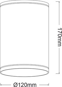 Σποτ Εξωτερικού Χώρου Aca LG2302E27B Black