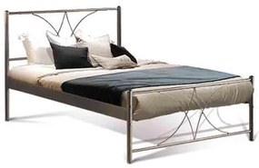 Μεταλλικό Κρεβάτι Diagoras Fylliana Καφέ 90x200 εκ. 98x208x86 εκ.