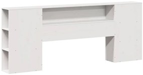 vidaXL Κρεβάτι Βιβλιοθήκη Χωρίς Στρώμα 200x200 εκ Μασίφ Ξύλο Πεύκου