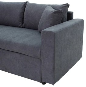 Γωνιακός καναπές-κρεβάτι αναστρέψιμος Lilian pakoworld ανθρακί 225x148x81εκ - MDF - 166-000010