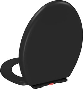 vidaXL Κάλυμμα Λεκάνης με Soft Close &amp; Quick Release Μαύρο