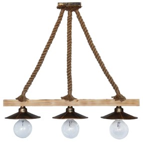 Φωτιστικό Οροφής UT-150RAGA 3 Natural Metal,Wood