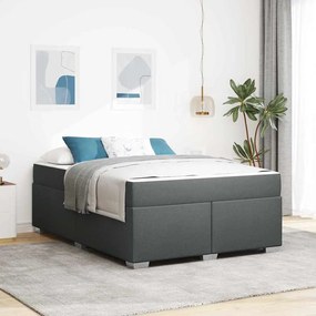 vidaXL Σκελετός Κρεβατιού Άλλο Σκούρο γκρι 140 x 200 cm ύφασμα