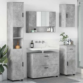vidaXL Σετ Επίπλων Μπάνιου 5 pcs Γκρι σκυροδέματος 30 x 35 x 192 εκ.
