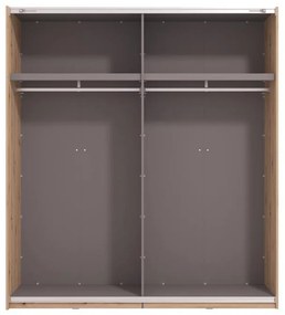 Ντουλάπα Συρόμενη VEYMONT 200 OG με Καθρέπτη Artisan Oak 195x61x218εκ. 195x61x218 εκ.