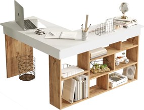 Γραφείο Γωνια Πεύκο Atlantic / Λευκό CT15 115x120x72