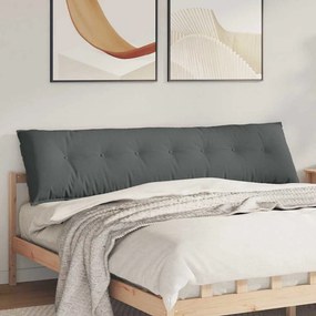 vidaXL Μαξιλάρι Πλάτης Σκούρο Γκρι 200 x 50 x 19 cm ύφασμα