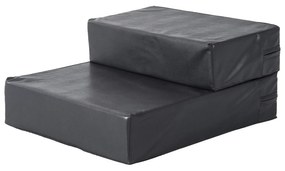 PawHut Σκάλας Κατοικιδίων 2 Σκαλοπάτια Αναδιπλούμενη Σκάλα Σκύλου Σκάλας Υπόστρωμα για Γάτες και Σκύλους Μαύρο Μ45 x Π39 x Υ20 εκ