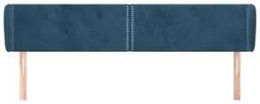 Κεφαλάρι με Πτερύγια Σκούρο Μπλε 163x23x78/88 εκ. Βελούδινο 3117062