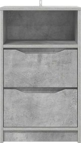 vidaXL Κομοδίνα 2 τεμ. Σκυρόδεμα Γκρι 40 x 30 x 467 εκ